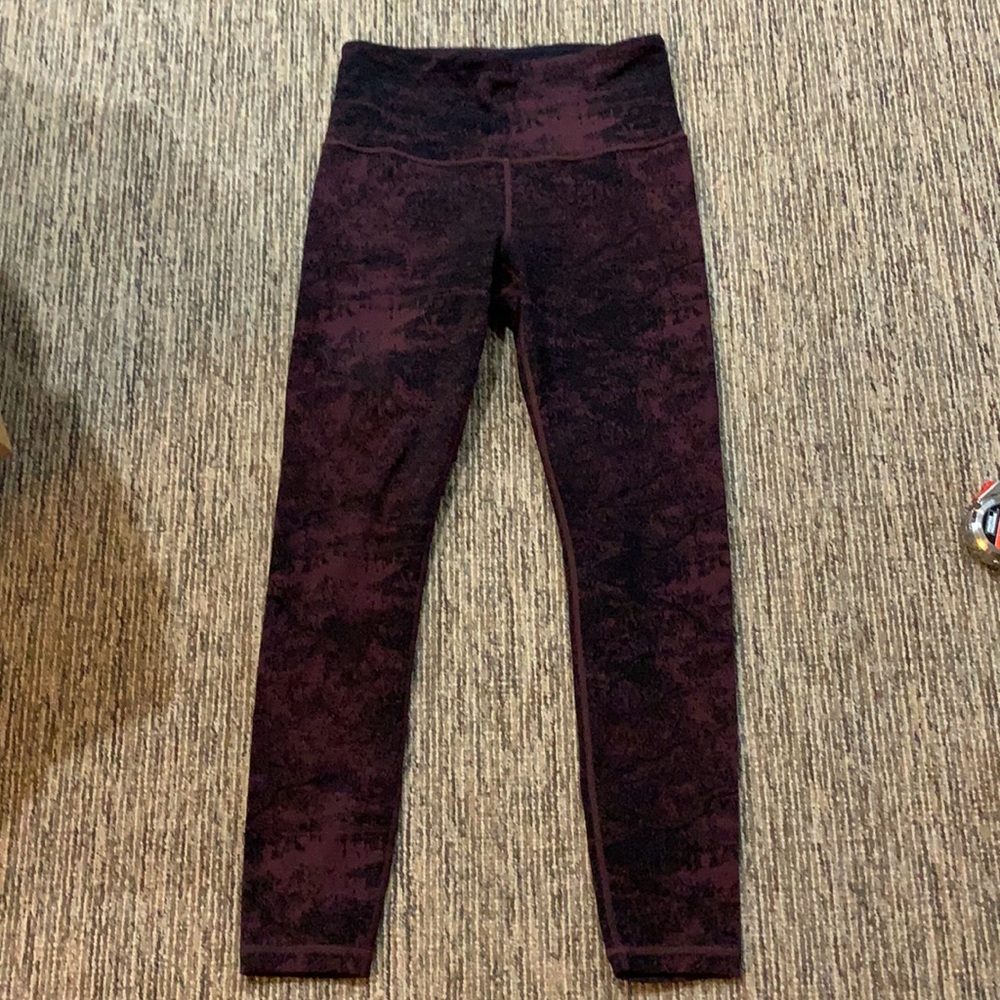 Athleta Red and Black Leggings - Picture 4 of 12